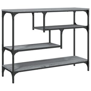 vidaXL Veggbor&eth; Gr&aacute;tt Sonoma 100x30x75 cm Samsettur Vi&eth;ur