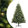 vidaXL Gervi li&eth;a&eth;ur j&oacute;latr&eacute; 300 LED lj&oacute;s Gr&aelig;nn 180 cm PVC og PE