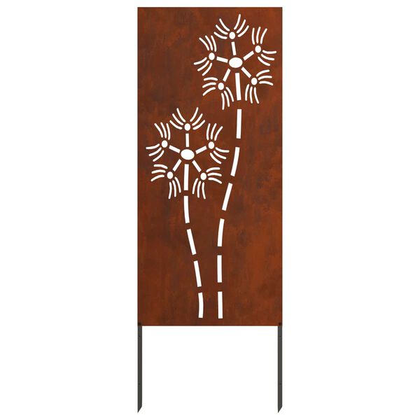vidaXL Gar&eth;s b&uacute;na&eth; skj&aacute;r &Uacute;tskur&eth;ur Rusty 50 x 140 cm Ve&eth;ra&eth; st&aacute;l