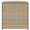 vidaXL Koddabox með geymslu Drapplitaður 50 x 50 x 50 cm pólýrattan