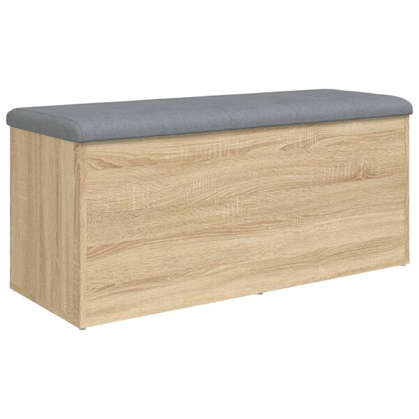 vidaXL geymslubekkur &uacute;r Sonoma eik 102x42x45 cm verkfr&aelig;&eth;ilegt tr&eacute;