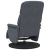 vidaXL Nudd Recliner St&oacute;ll D&ouml;kk gr&aacute; 91 x 71 x 105 cm Flauel