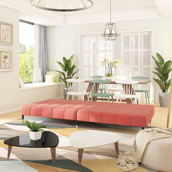 vidaXL 2 S&aelig;ta Svefns&oacute;fi Bleikt Flauel