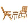 vidaXL Gar&eth;ur bor&eth;sett 3 pcs Br&uacute;nn Hrein akas&iacute;utr&eacute;