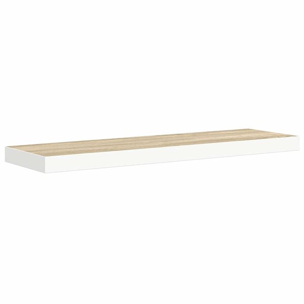 vidaXL Vegghengd Hilla Eikarlitu&eth; & Hv&iacute;t 90x23,5x3,8 cm MDF