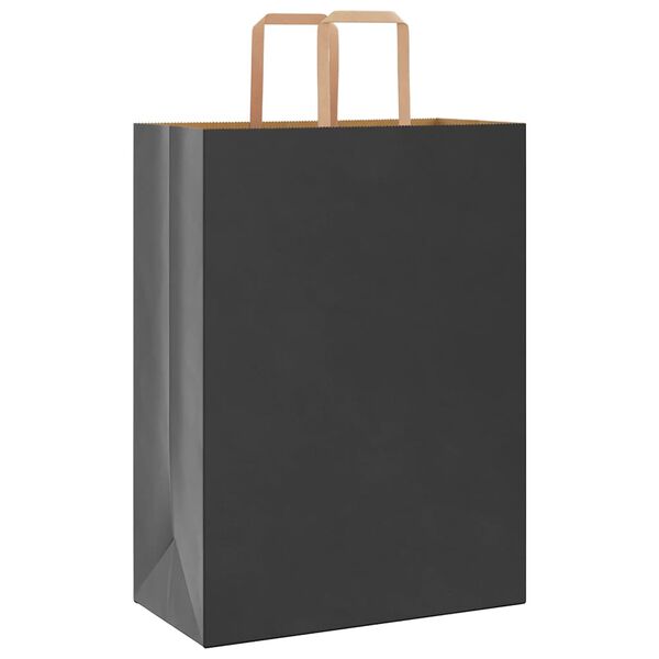 vidaXL Papp&iacute;rspokar 250 stk me&eth; Handf&ouml;ngum Svartir 32x17x44 cm