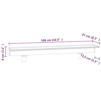 vidaXL Afrennslisrás fyrir Foss með RGB LED Akrýl 108 cm