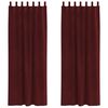 vidaXL Myrkratj&ouml;ld 2 pcs V&iacute;nrau&eth;ur 140 x 225 cm Flauel