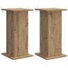 vidaXL Bl&oacute;mastandur 2 pcs Handverkseik 30,5 x 30 x 60,5 cm