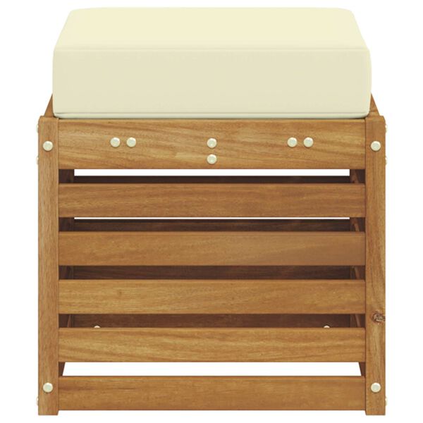 vidaXL Utandyra St&oacute;ll Bekkur Hrein akas&iacute;utr&eacute; N&aacute;tt&uacute;rulegur