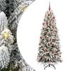 vidaXL Gervi j&oacute;latr&eacute; me&eth; 300 LED Hv&iacute;tt 180 cm PVC, Plast, St&aacute;l og PE
