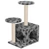 vidaXL Kattatr&eacute; me&eth; S&iacute;salkl&oacute;rustaurum 60 cm Gr&aacute;tt me&eth; Loppuf&ouml;rum