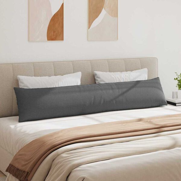 vidaXL S&oacute;fap&uacute;&eth;ar 2 pcs D&ouml;kk gr&aacute; 200 x 40 cm d&uacute;kur