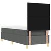 vidaXL LED Box Spring R&uacute;m me&eth; d&yacute;nu D&ouml;kk gr&aacute; 80 x 200 cm d&uacute;kur