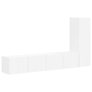 vidaXL Sj&oacute;nvarpssk&aacute;pasett Vegghengt 3 pcs Hv&iacute;tt Samsettur vi&eth;ur