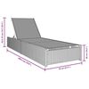 vidaXL Sólstól með púði 1-Persóna Grár 60 x 200 x 27cm pólýrattan