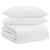 vidaXL R&uacute;mfatasett me&eth; kodda 3 pcs Hv&iacute;tt D&uacute;nfja&eth;rir