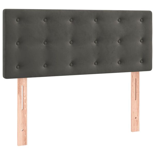 vidaXL H&ouml;f&eth;agafl 90x5x78/88 cm D&ouml;kkgr&aacute; Flauel