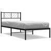 vidaXL R&uacute;mgrind &uacute;r M&aacute;lmi &aacute;n D&yacute;nu me&eth; H&ouml;f&eth;agafli Sv&ouml;rt 100x190 cm