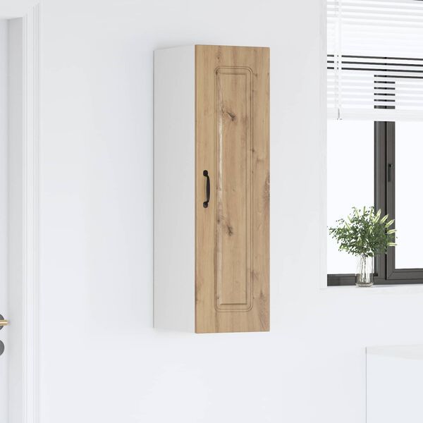 vidaXL Eldh&uacute;s sk&aacute;pur me&eth; geymslu Kalmar Artisan Eik 30 x 31 x 100 cm