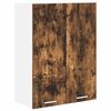 vidaXL Vegghengdur sk&aacute;pur Rau&eth;-eik 60 x 31 x 80 cm Samsettur vi&eth;ur