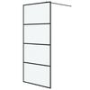 vidaXL Sturtuveggur Walk-in Svartur 90x195 cm Matt Hert Gler