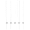 vidaXL Gir&eth;ingarp&oacute;stur 5 pcs Silfur 100 cm St&aacute;l