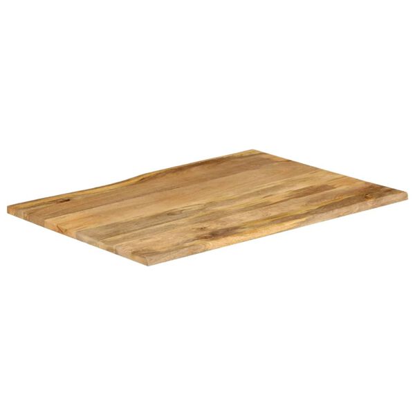 vidaXL Borðplata 90x80x2,5 cm Náttúrulegum Brúnum Gegnheill Mangóviður