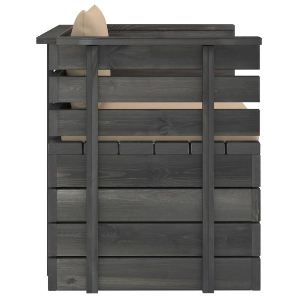 vidaXL 12 Parta Gar&eth;s&oacute;fasett &uacute;r Brettum me&eth; Sessum Gegnheil Fura