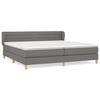 vidaXL H&oacute;lfa&eth; Springr&uacute;m me&eth; D&yacute;nu D&ouml;kkgr&aacute;tt 200x200 cm Efni