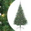 vidaXL Gervi fyrirfram l&yacute;stum j&oacute;latr&eacute; me&eth; 300 LED Gr&aelig;nn 240 cm PVC