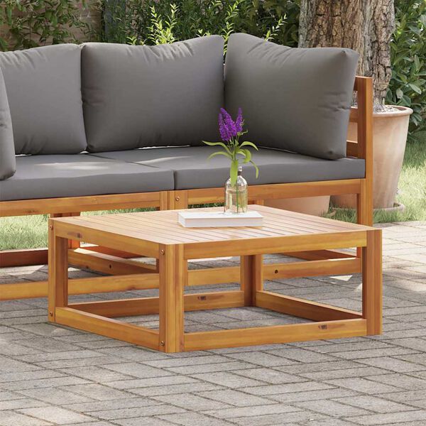 vidaXL Sófaborð 68x68x29 cm Gegnheill Akasíuviður