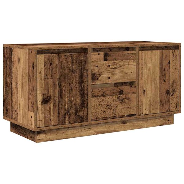 vidaXL sj&oacute;nvarpssk&aacute;pur me&eth; LED lj&oacute;sum Gamall vi&eth;ur 100x41x50 cm