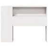 vidaXL Höfuðgafl með Geymsla Hvítur 100 cm Solid Wood Pine