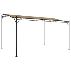 vidaXL Tjaldhiminn M&oacute;gr&aacute;tt 4x3 m 180 g/m&sup2; Tau&aacute;kl&aelig;&eth;i og St&aacute;l