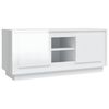 vidaXL Sj&oacute;nvarpsskenkur H&aacute;glans Hv&iacute;tur 102x35x45 cm Samsettur Vi&eth;ur