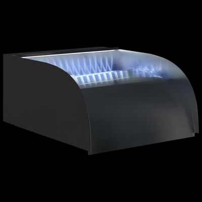 vidaXL Foss með LED-ljósum 30x34x14 cm Ryðfrítt Stál 304