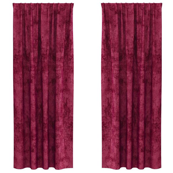 vidaXL Flauels skaut 2 pcs V&iacute;nrau&eth;ur 245 x 140 cm Flauel