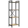 vidaXL Hilla Sonoma Eik 40 x 30 x 119 cm Samsettur vi&eth;ur