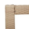 vidaXL Garðborð með Viðarplötu Drappaður 60x40x75 cm Pólýrattan