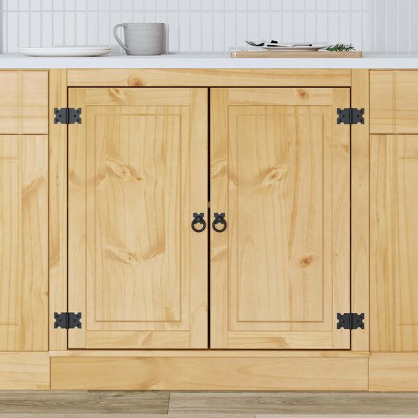 vidaXL Cabinet SKI Hunangsbjartur 80 x 46 x 81,5 cm Solid furuhikk