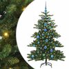 vidaXL Gervi hengdu j&oacute;latr&eacute; me&eth; 150 LED Gr&aelig;nn 150 cm PVC og St&aacute;l