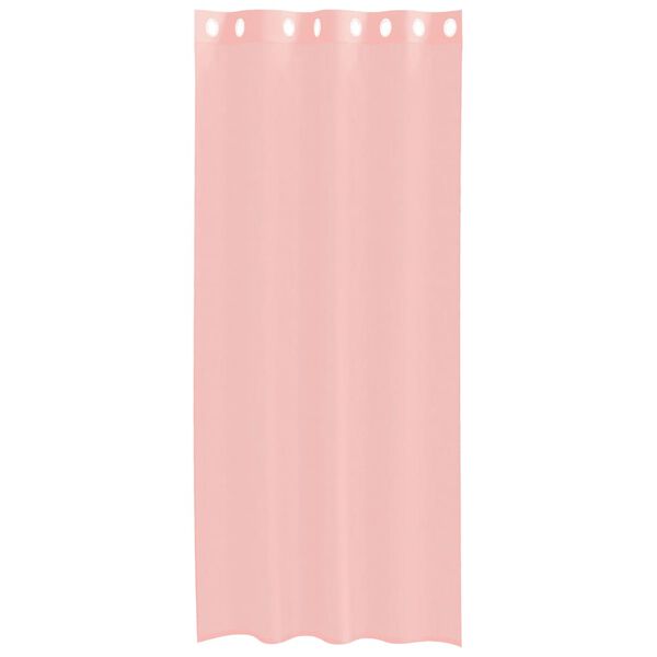 vidaXL Voile Gluggatjöld með Grommets 2 stk Bleik 140x225 cm