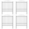 vidaXL Gar&eth;hefti 4 pcs Gr&aacute;r 170 x 215 cm Dufth&uacute;&eth;a&eth; st&aacute;l