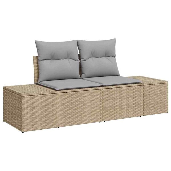 vidaXL Gar&eth;as&oacute;fi me&eth; p&uacute;&eth;i Drapplita&eth;ur 184 x 62 x 69 cm p&oacute;l&yacute;rattan