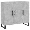 vidaXL Skenkur Steypugr&aacute;r 90x34x80 cm Samsettur Vi&eth;ur