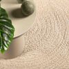 vidaXL g&oacute;lfmotta "ZIZUR" Beige 200x200 cm j&uacute;tu &uacute;tlit innan og utan