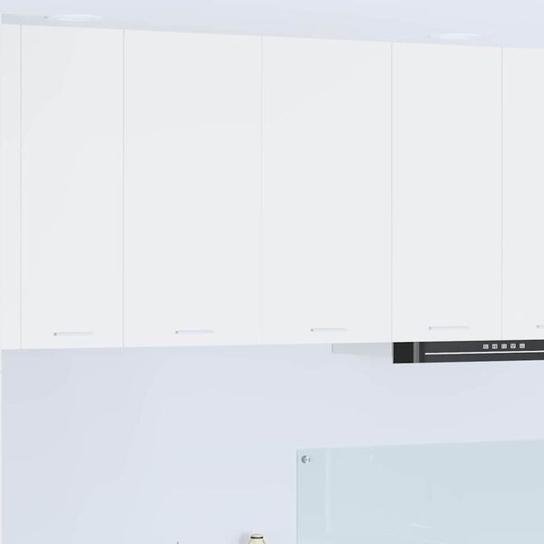 vidaXL Vegghengdur sk&aacute;pur Hv&iacute;tt 80 x 31 x 80 cm Samsettur vi&eth;ur