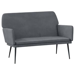 vidaXL Bekkur D&ouml;kkgr&aacute;r 108x79x79 cm Flauel