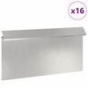 vidaXL Sniglafence 16 pcs Silfur 50 x 3,5 x 25 cm Ry&eth;fr&iacute;tt St&aacute;l